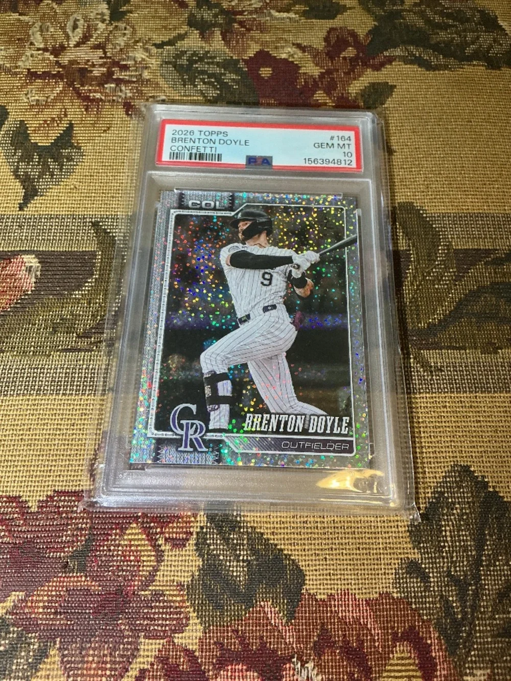 #164 Brenton Doyle 2026 Topps - Confetti graded Rookie card PSA 10